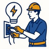 électricien travaillant